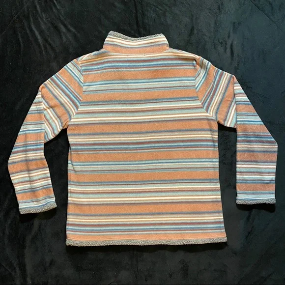 North River Outfitters Striped Fleece Quarter Zip - Picture 4 of 4